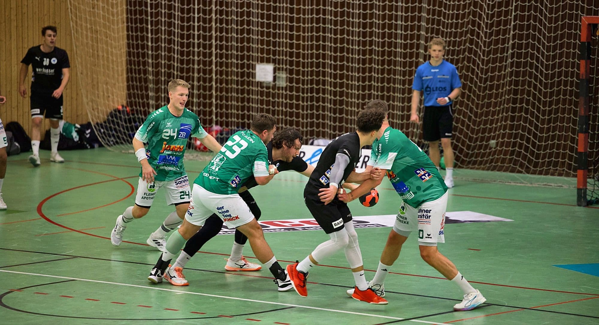 Abwehrduell TV Flein gegen TSG Wiesloch. Foto: Cristina Rodrigo